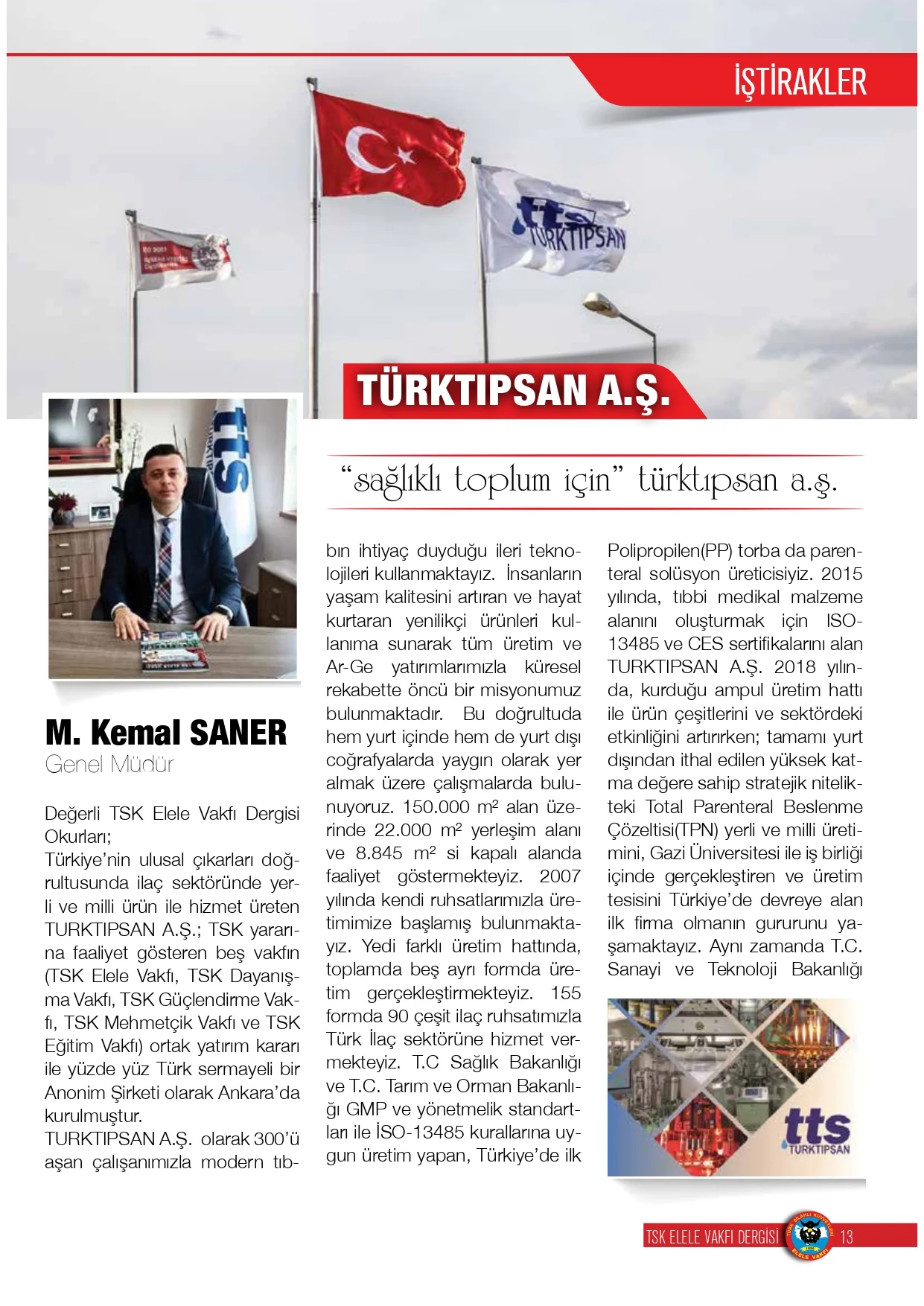 Our General Manager is in TSK ELELE Magazine