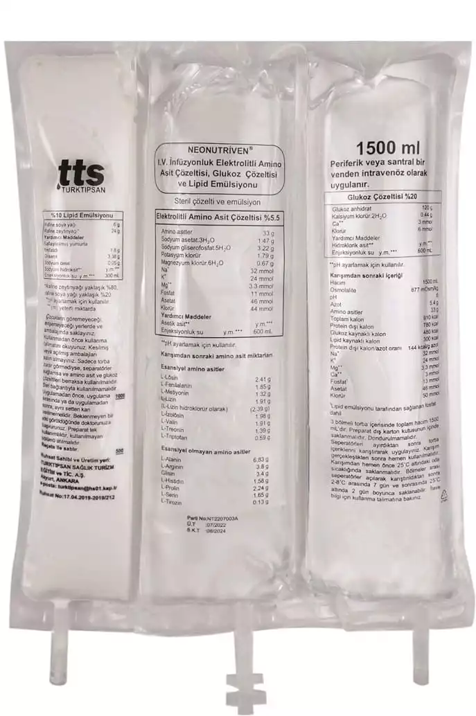 NEONUTRIVEN ® I.V. Electrolyte Amino Acid Solution, Glucose Solution and Lipid Emulsion for Infusion