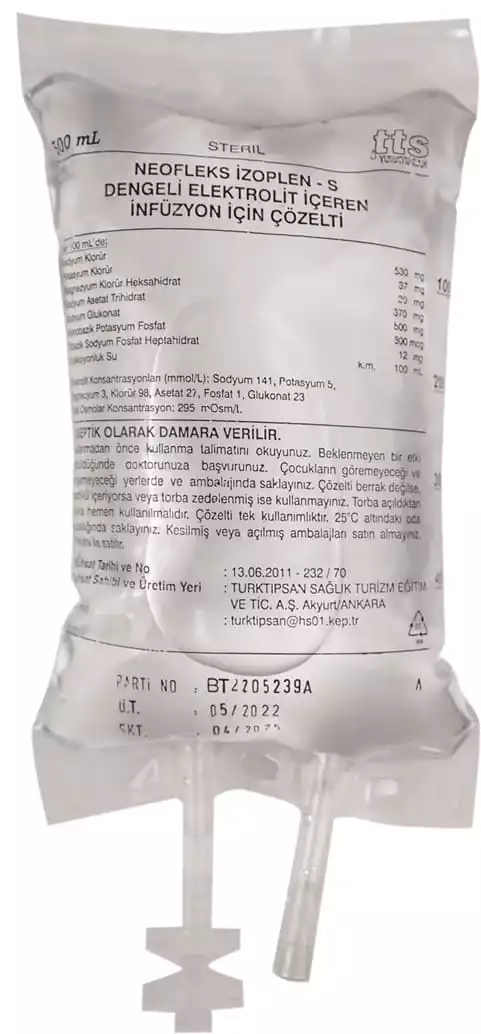 Neoflex Izoplen-S Balanced Electrolyte Containing Solution for Infusion