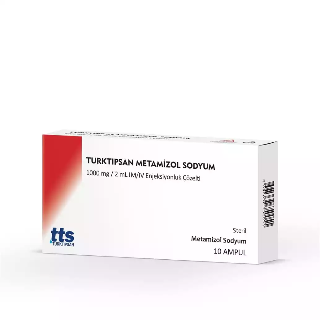 Turktipsan metamizole sodium 1000 mg/2 ml im/iv injectable solution