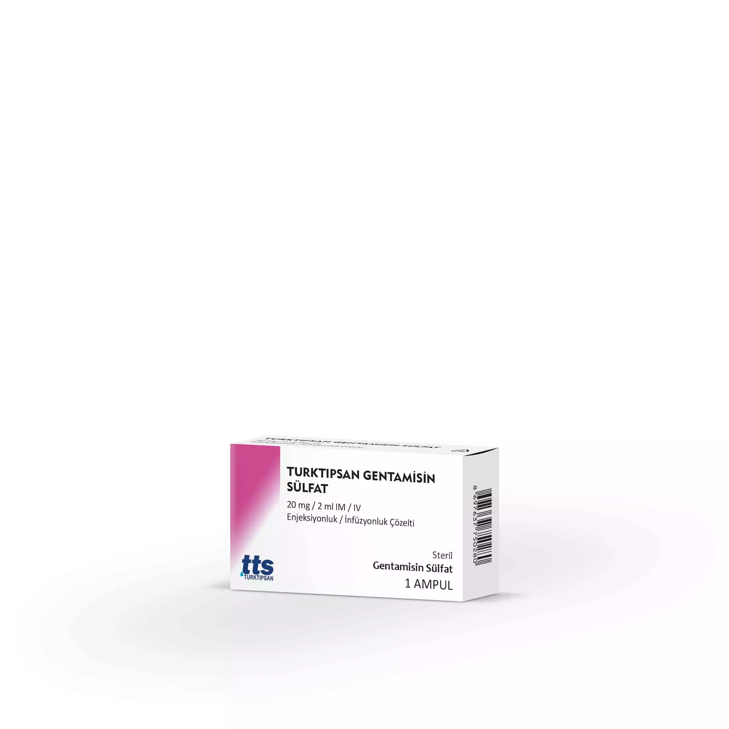 Turktipsan Gentamycin Sulfate 20 mg/2 mL IM/IV Solution for Injection/Infusion